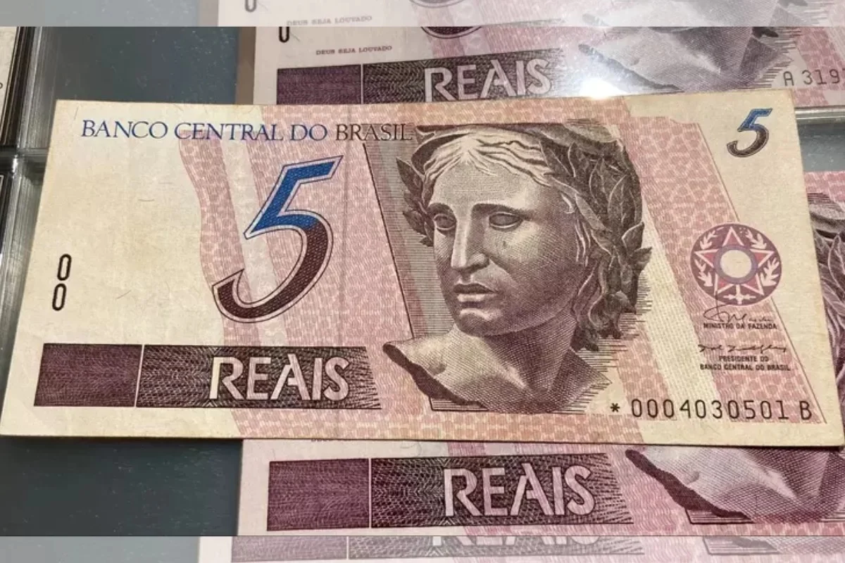 Veja quando esta nota de 5 reais pode valer mais de R$ 400 em 2024