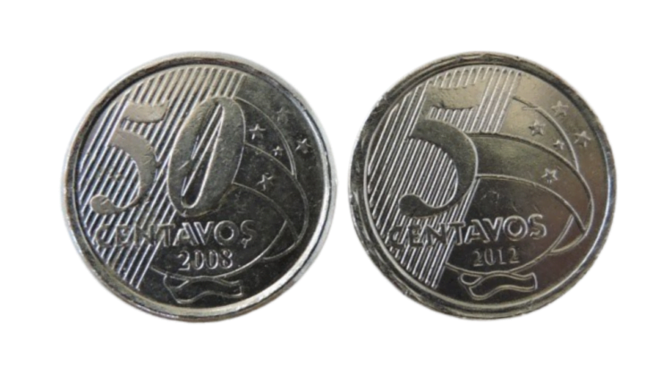 Essa moeda de 50 centavos lançada em 2012 possui um erro simples que a torna uma raridade para os colecionadores.