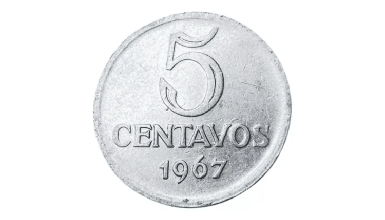 Uma única moeda de 5 centavos pode valer mais de R$ 100 no mercado brasileiro.