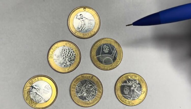 Dez moedas olímpicas de 1 real que já valem mais de R$ 2,5 mil; veja lista