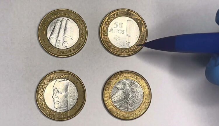 Quando estas moedas comemorativas de 1 real (BC, Beija-flor e JK) podem valer até R$ 300