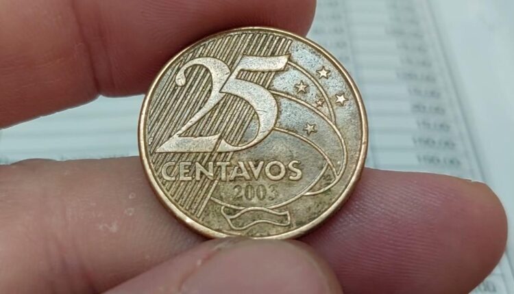 Esta moeda de 25 centavos já vale R$ 120; veja como identificar