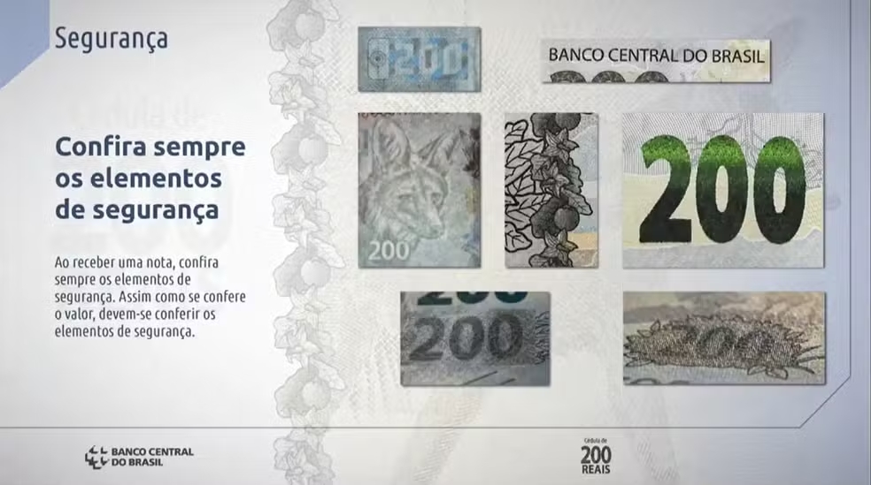 Banco Central lança guia para descobrir se nota de R$ 200 é verdadeira; aprenda