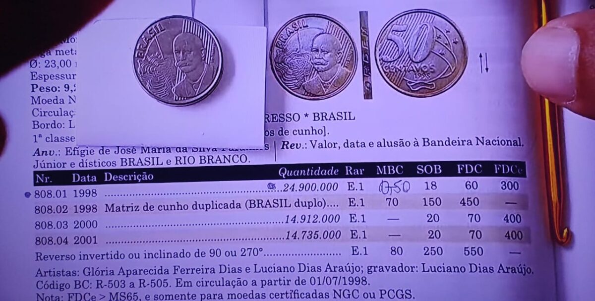 Quem encontrar esta moeda rara de 50 centavos pode receber R$ 450 AGORA