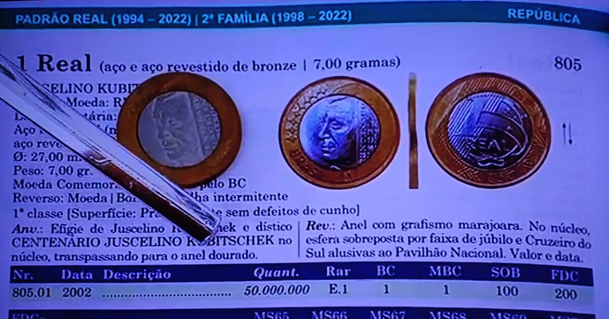 VALORIZOU: Sua moeda de 1 real do JK já pode valer R$ 200 nestes casos