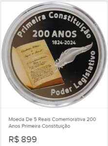 Moeda 5 reais a venda