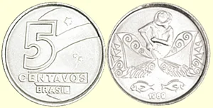 Moeda de 5 centavos, 1989, Plano Collor