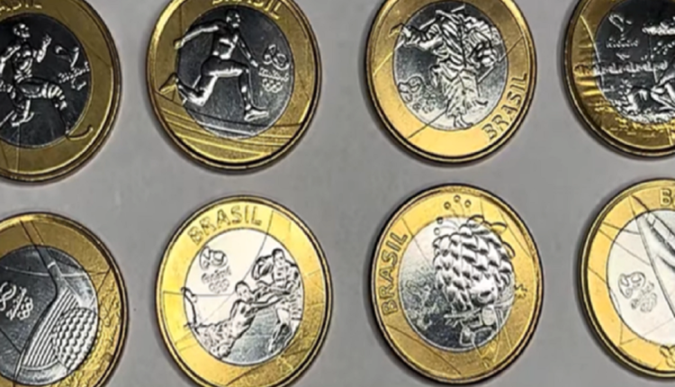 Moedas de 1 real das olímpiadas