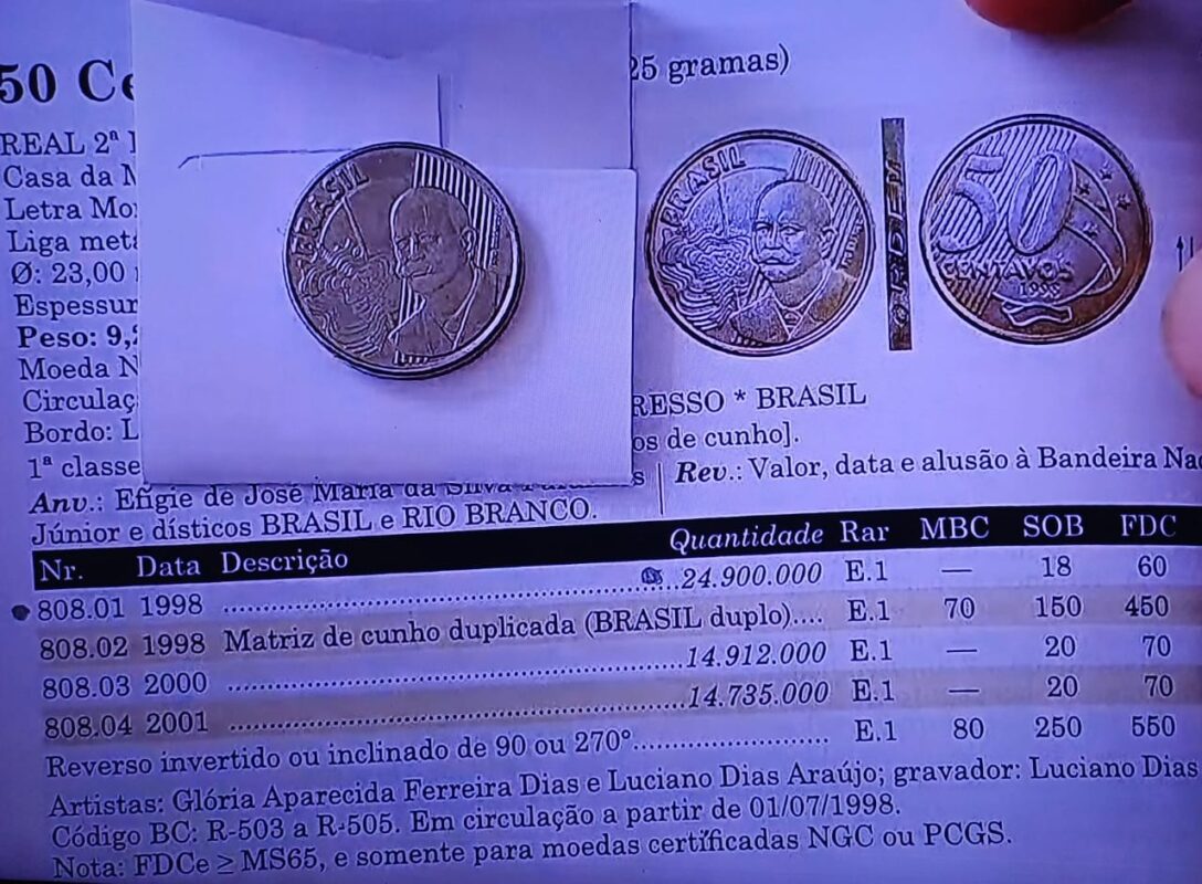 Três moedas valiosas de 50 centavos que podem ser encontradas no troco