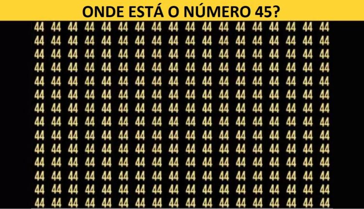 Teste de QI: será que você consegue encontrar o número 45 em 8 segundos?