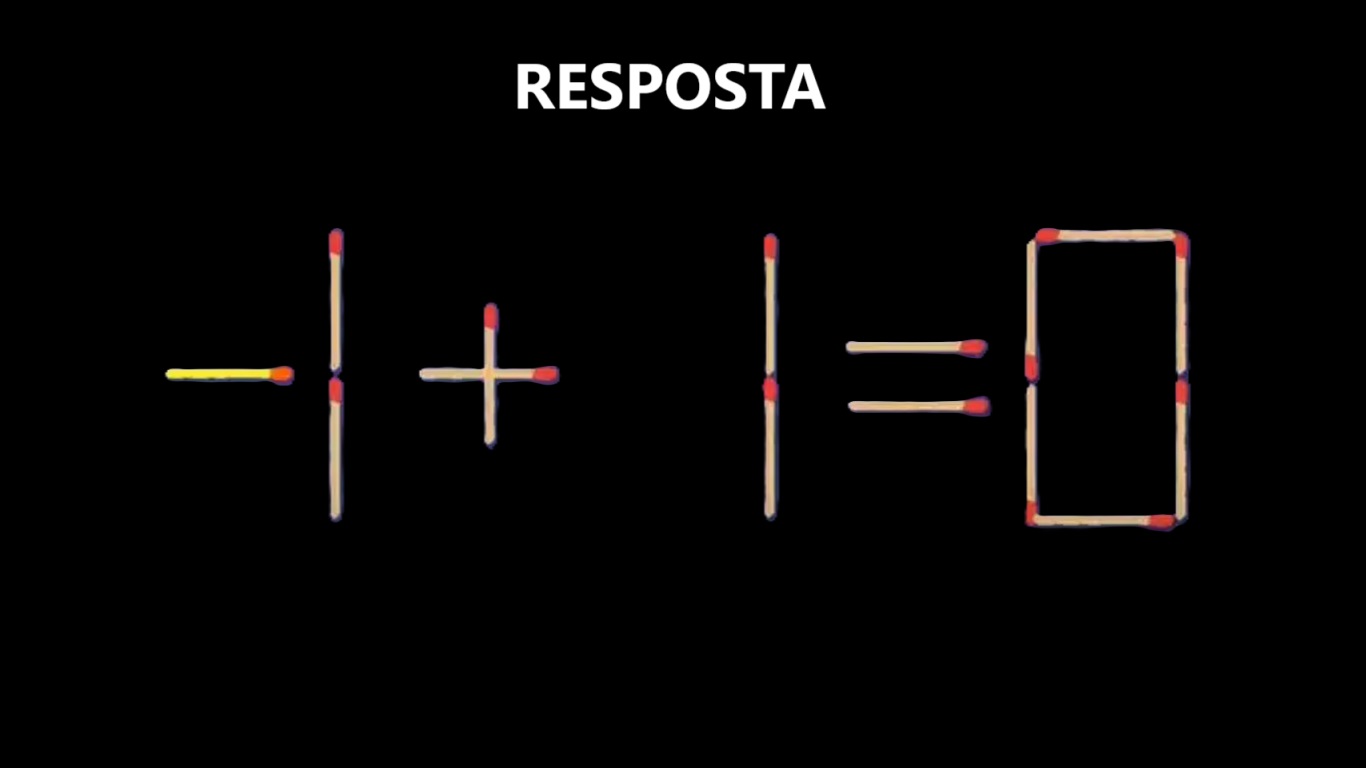 Raciocínio Lógico: resolva a equação em 10 segundos movendo um só palito