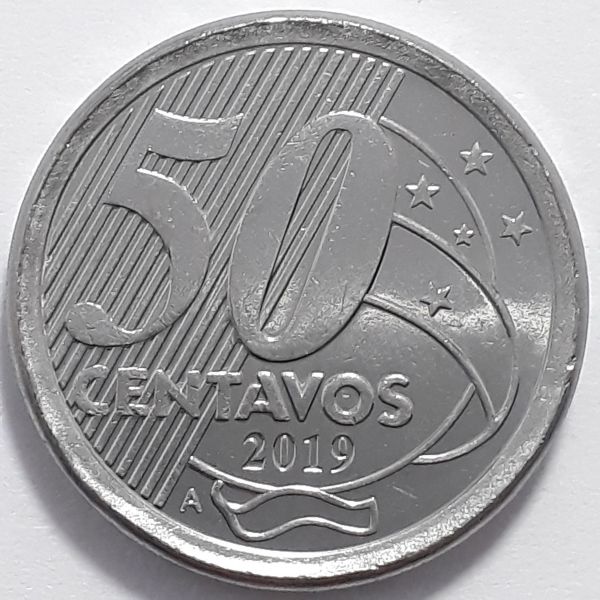 50 Centavos 2019 FC Letra A Imagem Moedas e Cia