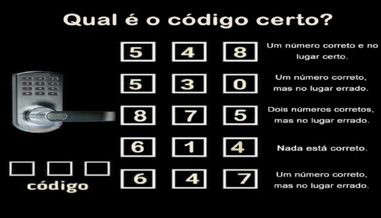 Raciocínio Lógico: será que você descobre qual é o código certo?