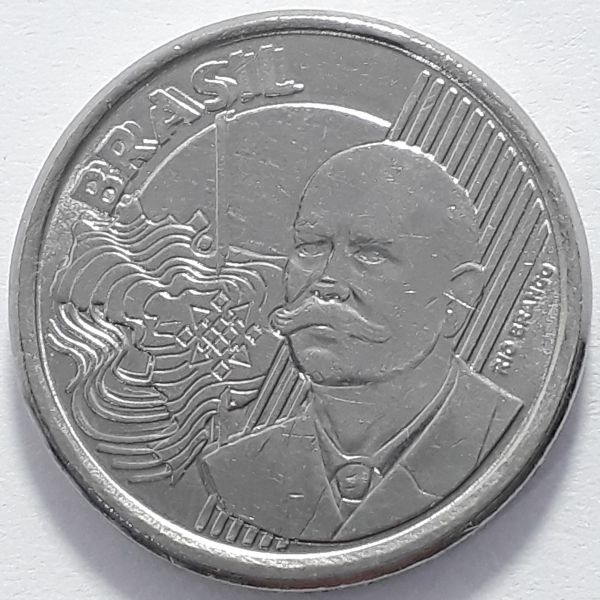 Moeda 50 centavos 2013 Brasil Duplo