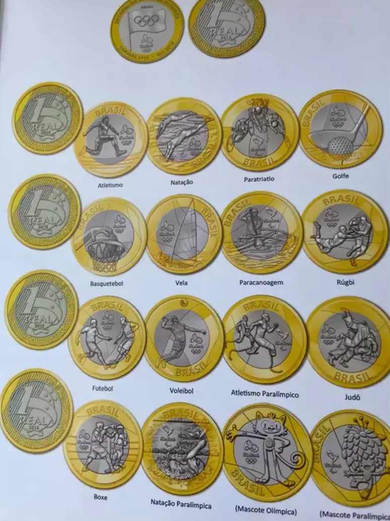 Moedas das olimpíadas 