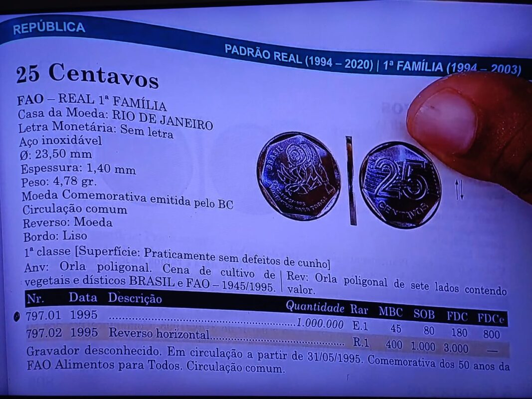 Valor de catálogo: veja duas moedas de 25 centavos que chamam a atenção de numismatas