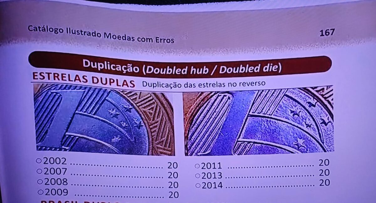 Procure agora a moeda de 1 real com a estrela dupla; valores surpreendem