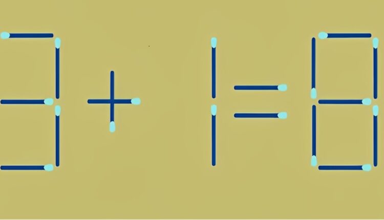 Teste de QI: resolva a equação apenas movendo 1 palito