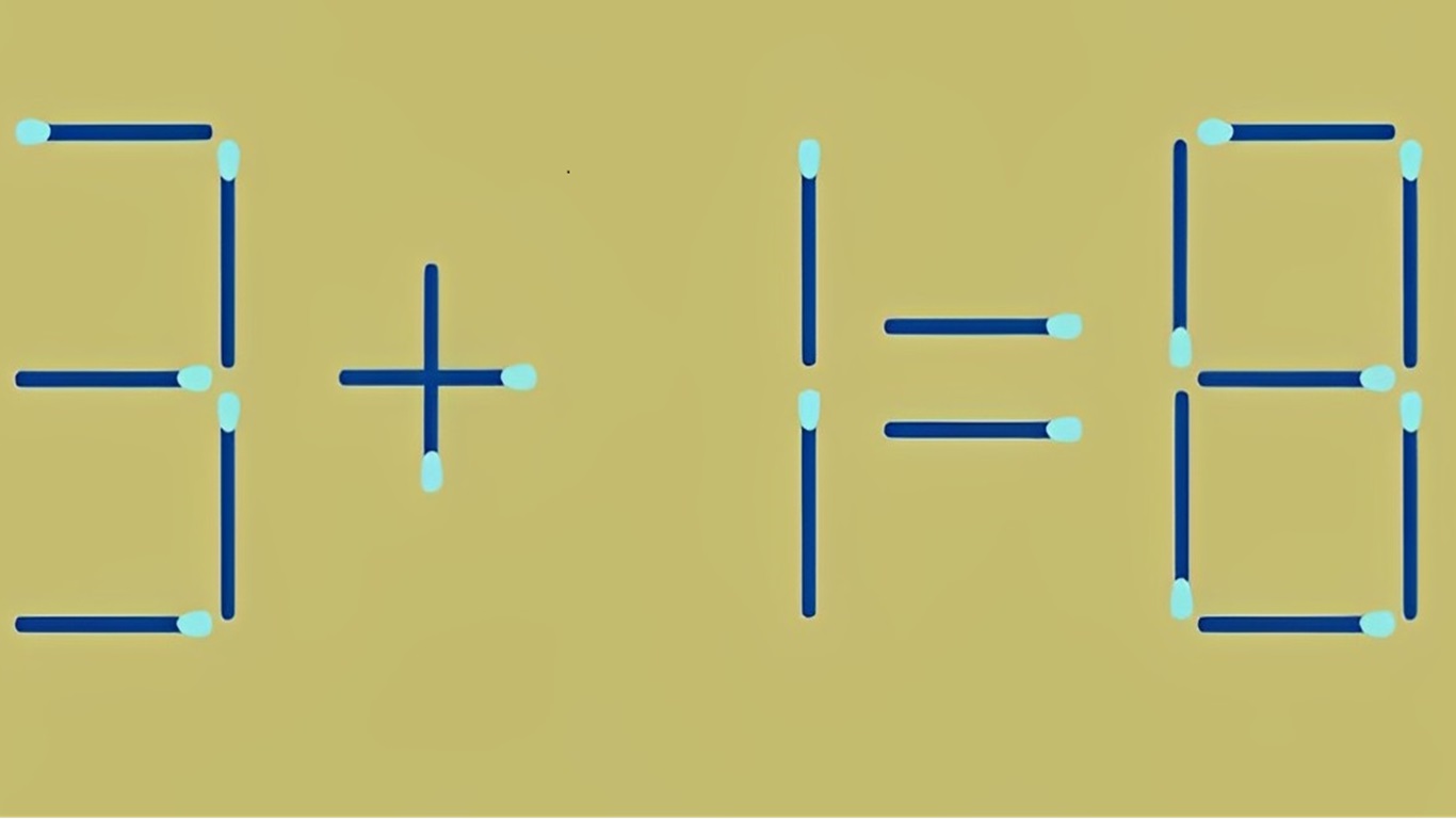 Teste de QI: resolva a equação apenas movendo 1 palito