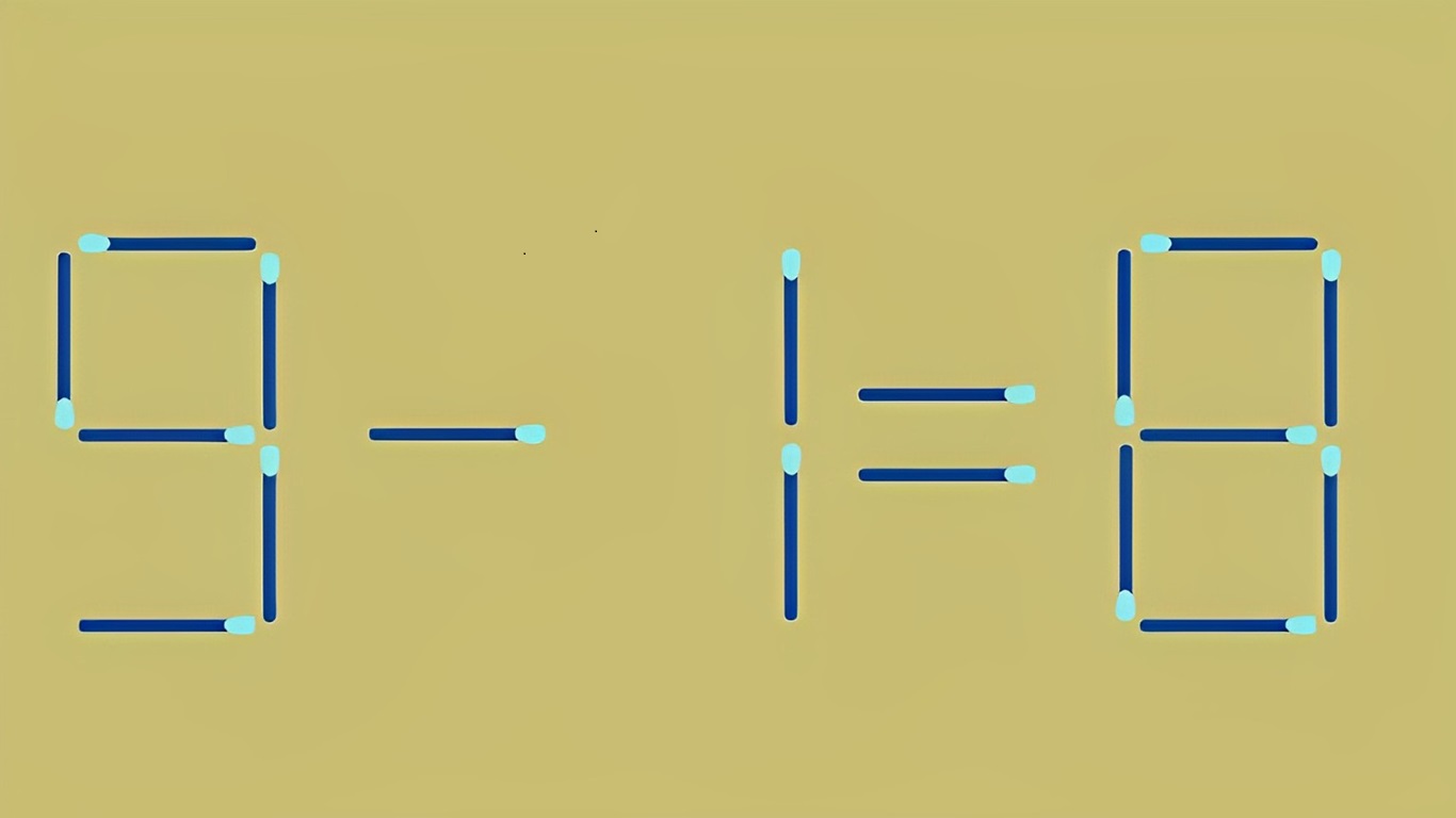 Teste de QI: resolva a equação apenas movendo 1 palito