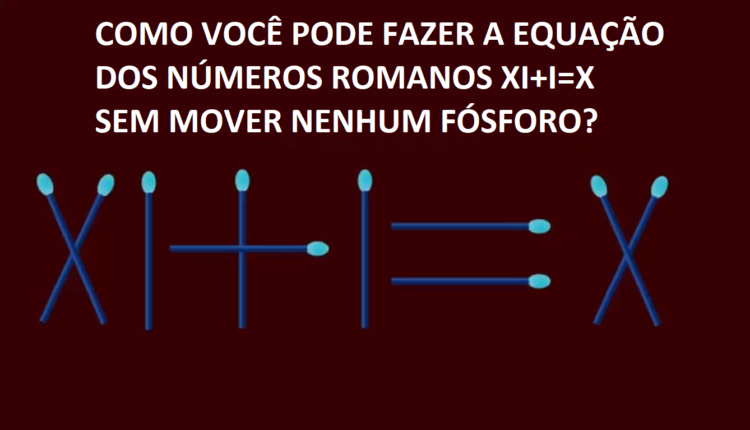 Teste de QI: será que você consegue criar uma equação romana sem mover os palitos?