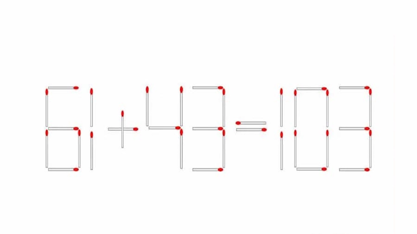 Desafio Matemático: resolva em 25 segundos movendo apenas 1 palito