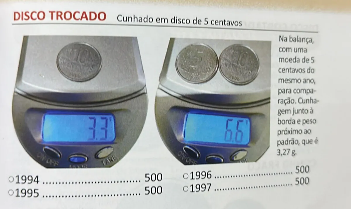 moedas 10 centavos disco trocado