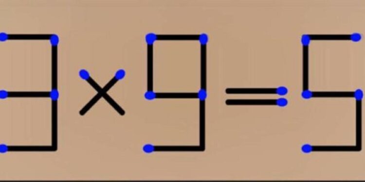 Desafio Matemático: mova 1 palito para corrigir está equação em 10 segundos