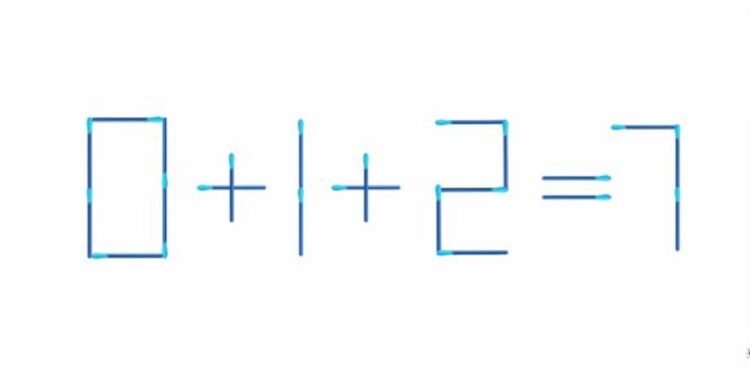 Teste de QI: mova apenas 1 palito para corrigir o erro em 20 segundos