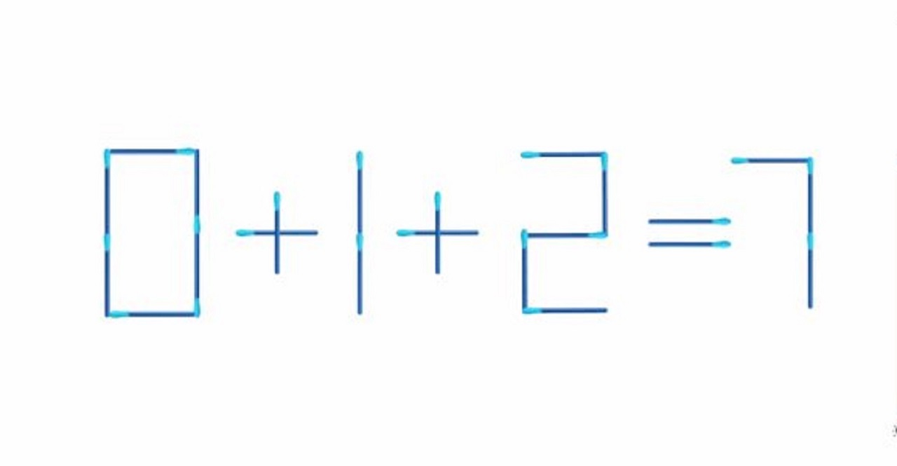 Teste de QI: mova apenas 1 palito para corrigir o erro em 20 segundos