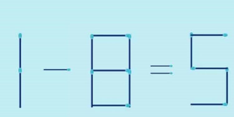 Teste de QI: corrija a equação matemática movendo somente 2 palitos