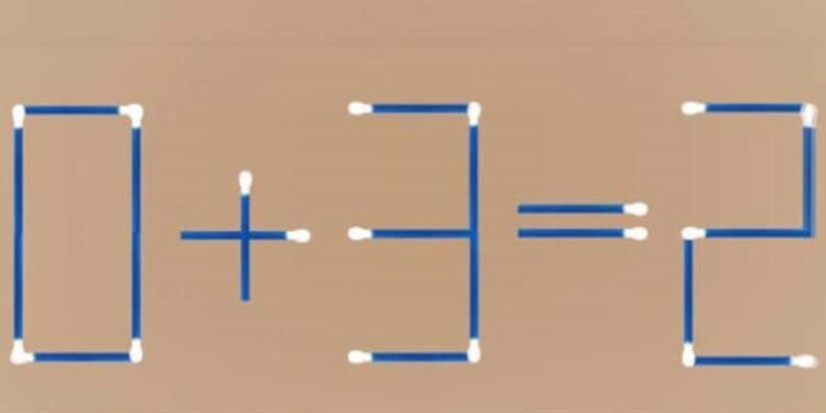 Desafio Matemático: mova somente 1 palito para solucionar o desafio