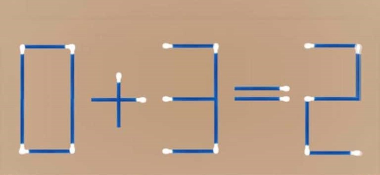 Desafio Matemático: mova somente 1 palito para solucionar o desafio