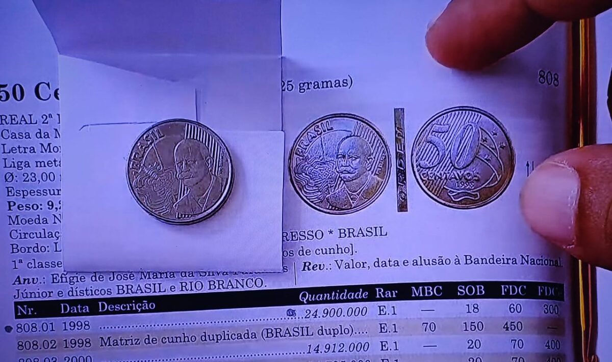 Vale procurar no bolso? Essa moeda de 50 centavos pode ser vendida por R$ 450!