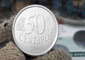 moeda 50 centavos 1994 reverso invertido