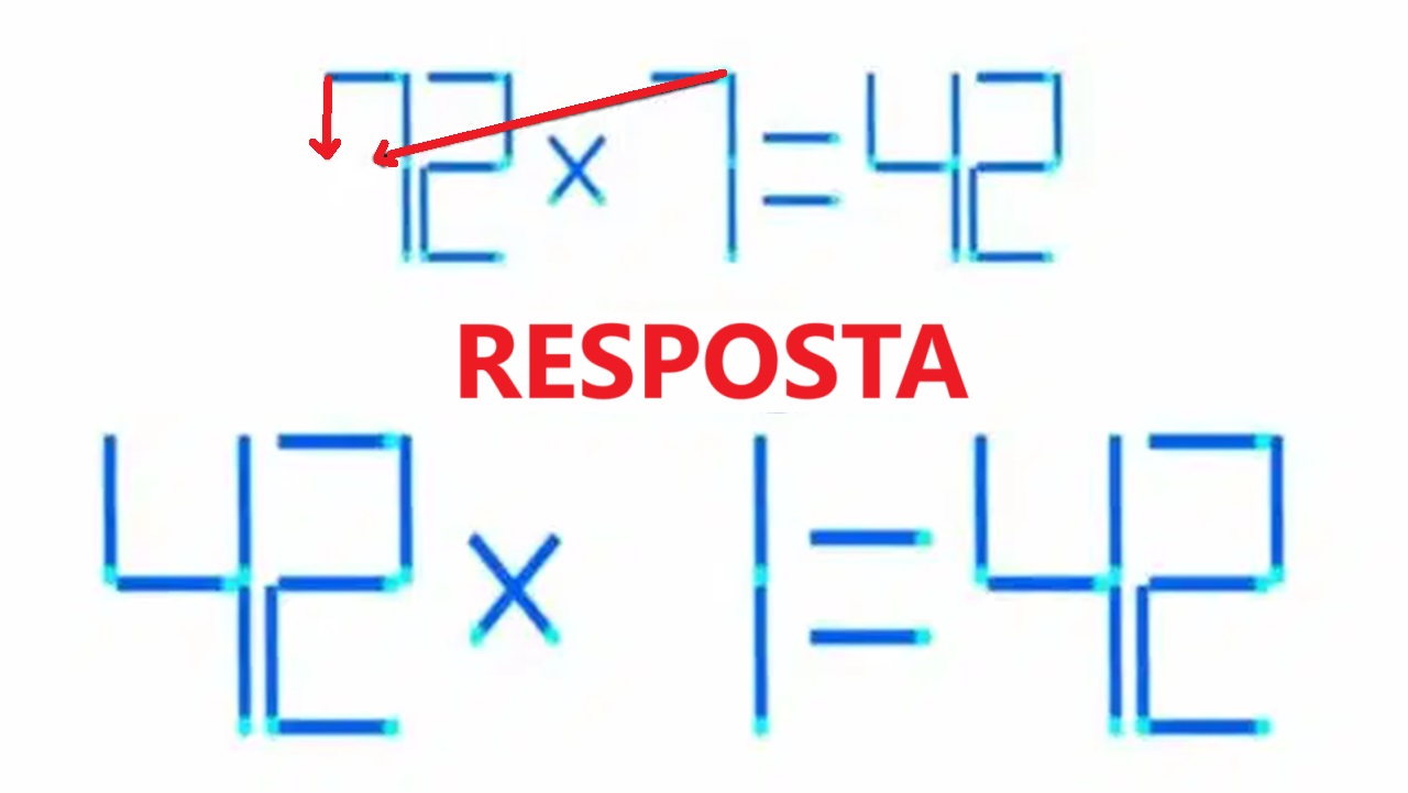 Teste de QI: mova apenas 2 palitos para a equação ficar correta