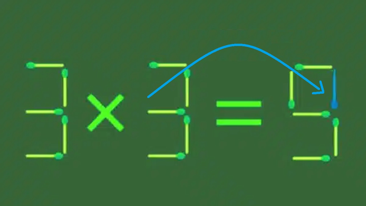 Teste de QI: mova 1 palito para consertar a equação em 10 segundos