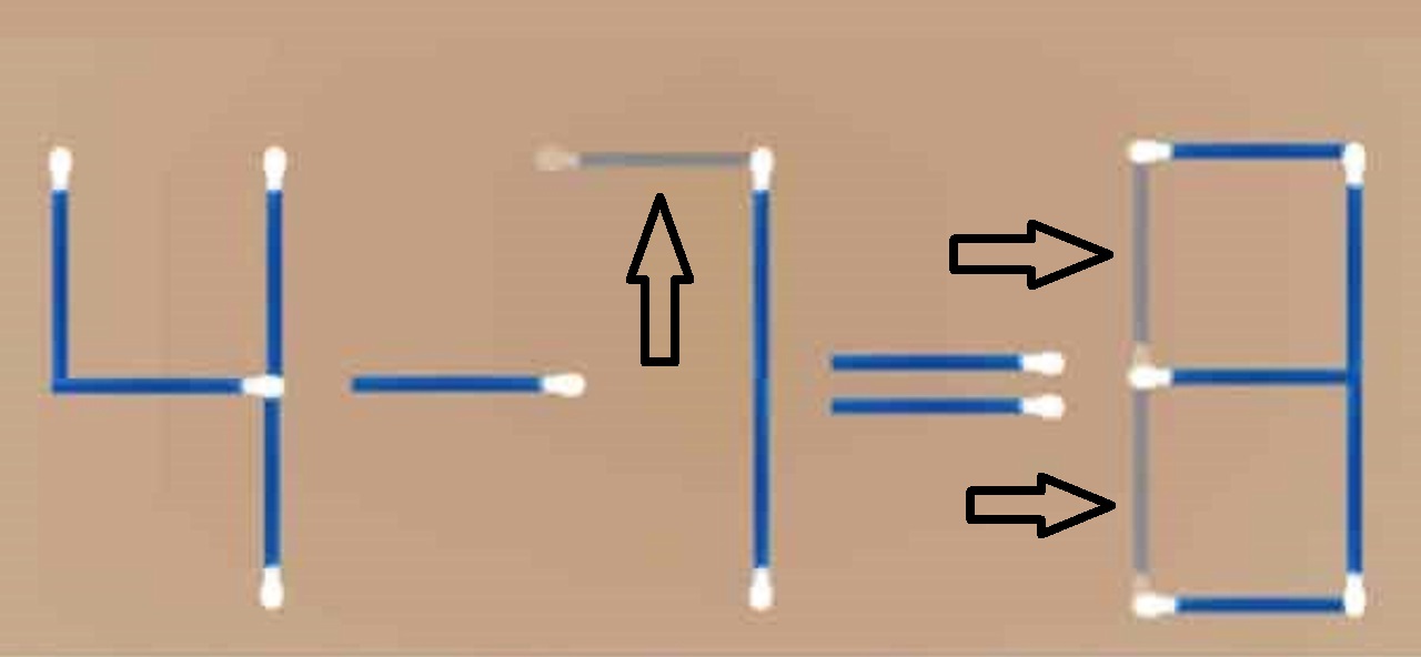 Teste de QI: remova 3 palitos para consertar está equação em 25 segundos