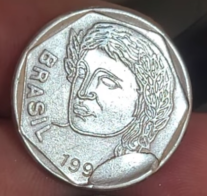 25 centavos 1994 cunho quebrado