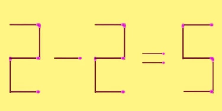 Desafio Matemático corrija a equação adicionando palitos em segundos