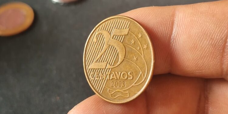 Moeda 25 centavos 2003