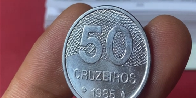 Moeda 50 cruzeiros 1985