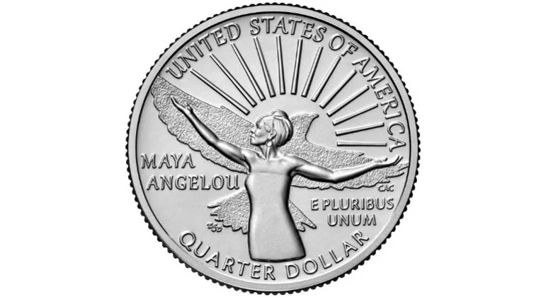 Moeda quarter dollar Maya Angelou 