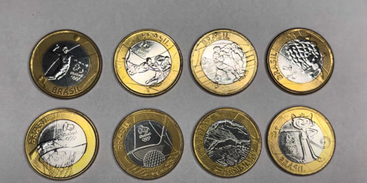 Moedas de 1 real das olimpíadas são bem valorizadas