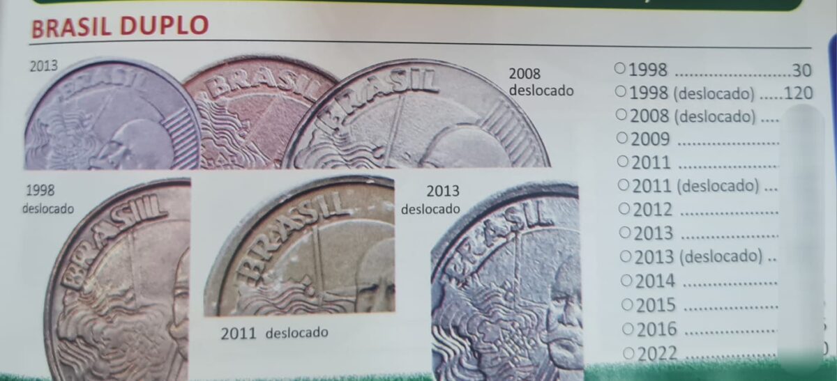 Valor da moeda de 50 centavos 1998 com Brasil duplo