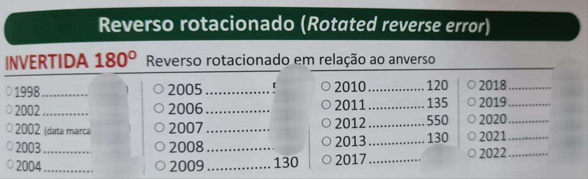 Valor das moeda de 1 real com reverso invertido