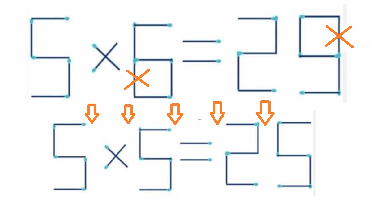 Teste de QI: remova 2 palitos para corrigir a equação em 20 segundos
