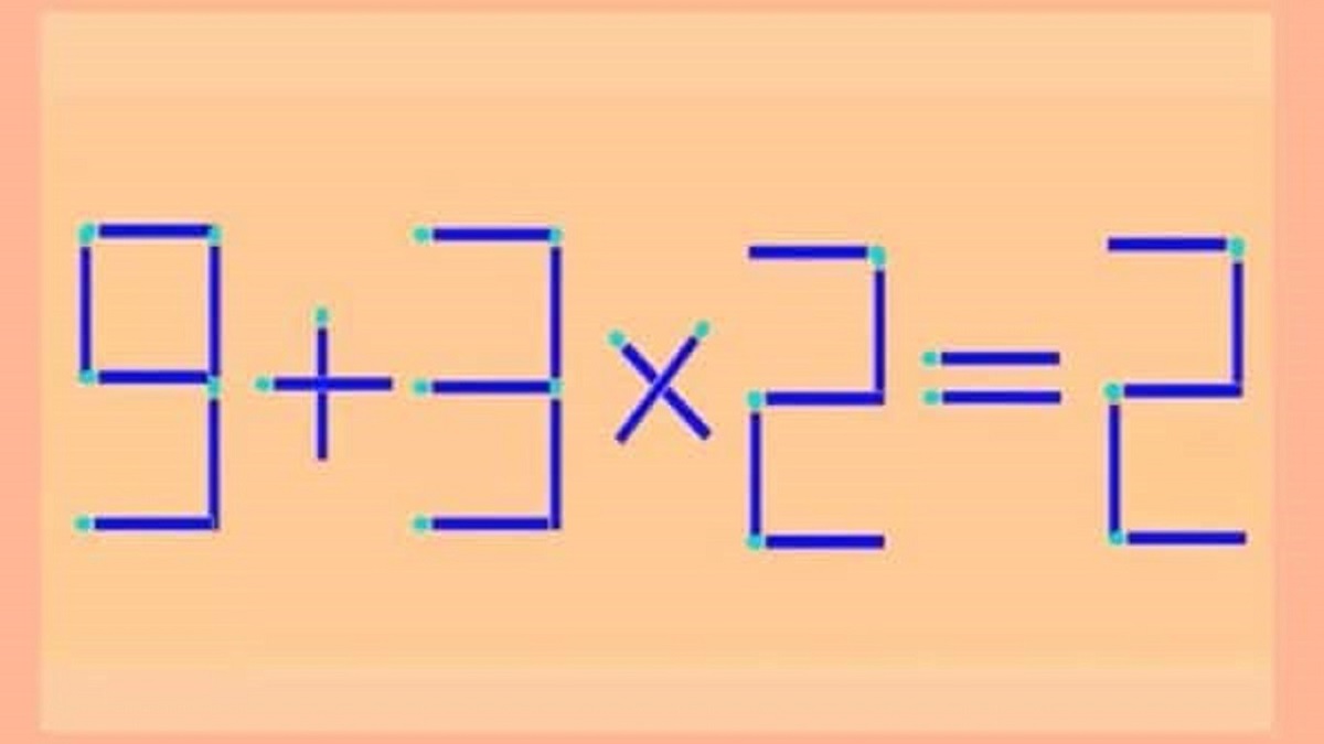 Teste de QI: mova somente 1 palito de fósforo para consertar a equação