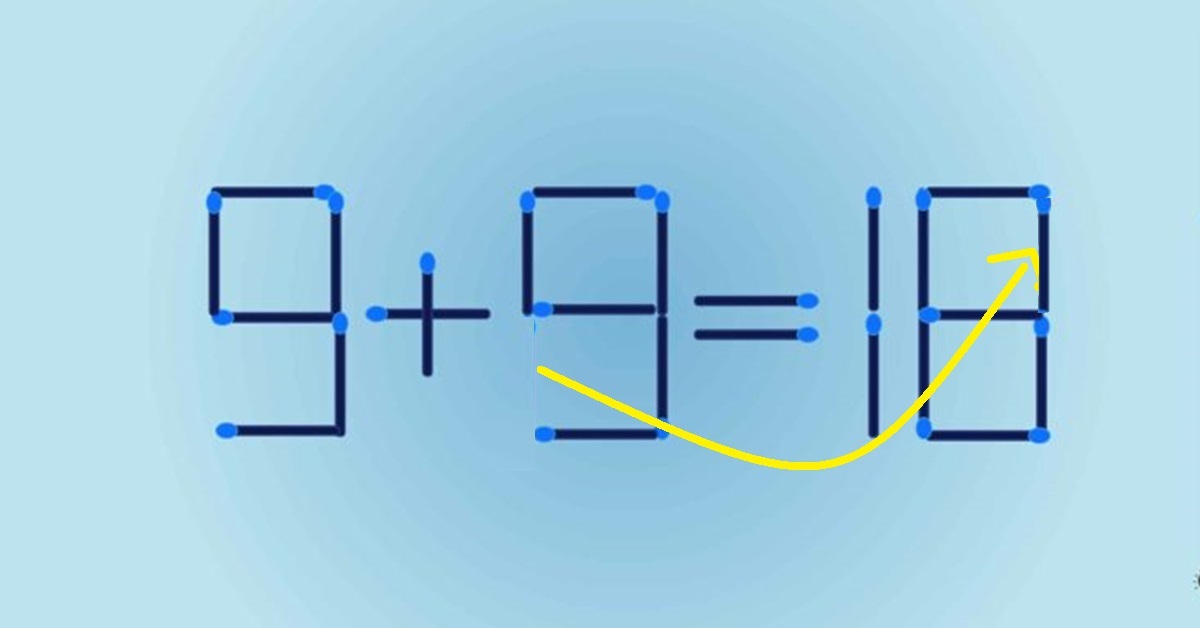 teste de QI corrigindo a equação com um palito de fósforo solução