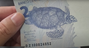 Cédula rara de 2 reais da série DZ1, fabricada na Suécia e com potencial de valorização.